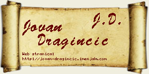 Jovan Draginčić vizit kartica